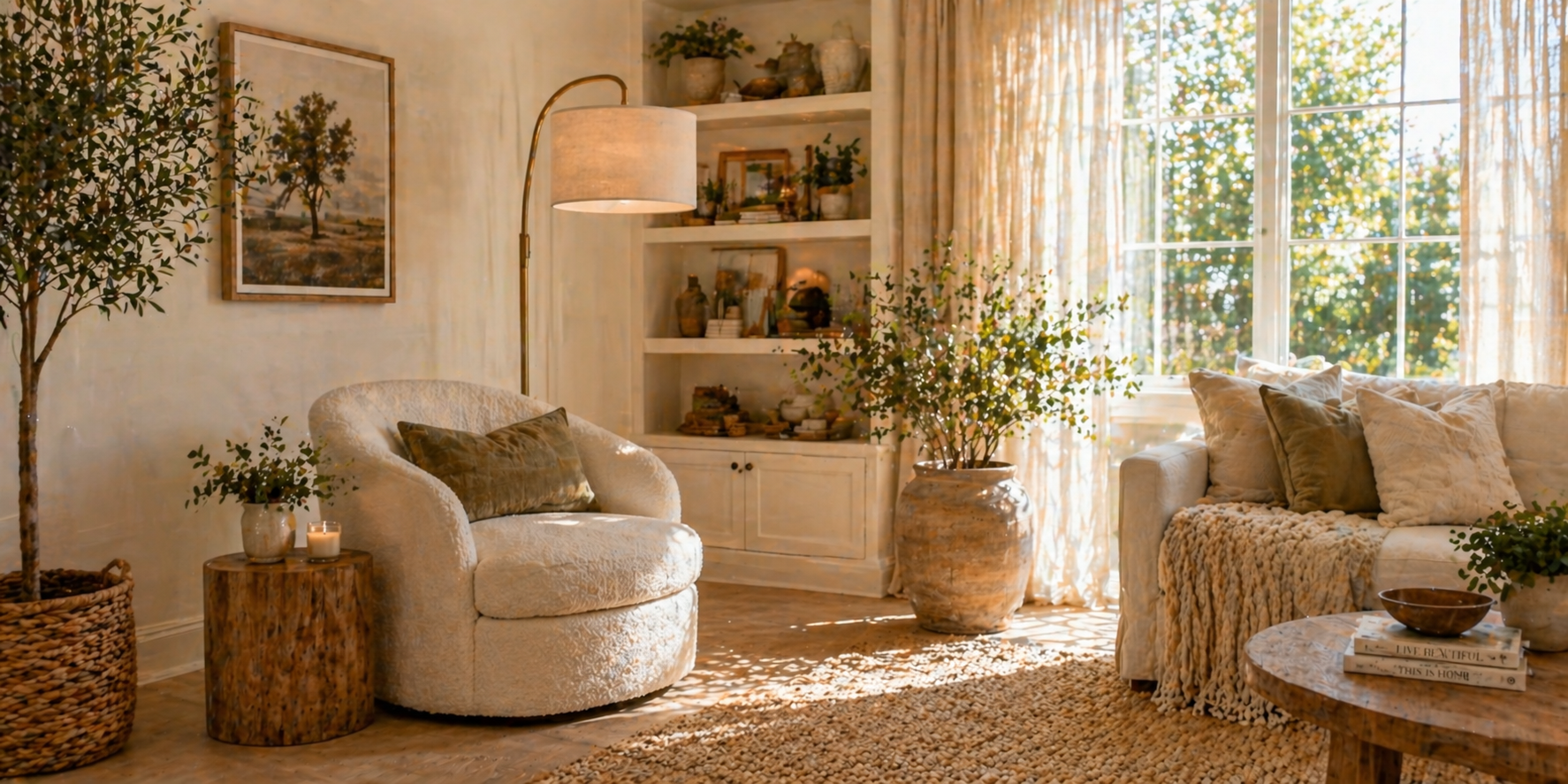 Create an eye-catching, modern-looking HD-quality website photo for a home decor marketing website. The landscape aspect ratio: Height 600px, width 1200px, horizontal, photo theme will be according to the post concept. Generate attractive website images. Try modern looks and styles every time to make a difference in my web photos. Use a zoomed-out view of photos. bright light. I need photos, not illustrations. Always use a zoomed-out view of the photo. Generate a unique-looking web photo on the concept of-